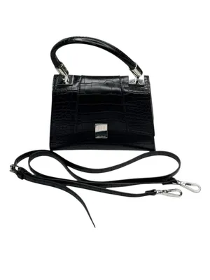 Aldo 𓆈 Vegan Croc Embossed Convertible Crossbody Top Handle Mini Bag 𓆈 Black 𓆈 thumbnail 11
