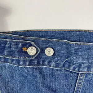 GAP Jeans Denim Trucker Jacket Womens Large Blue Button Front Monogram DJB Faded thumbnail 12