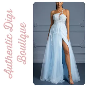 PromGirl Gorgeous Baby Blue Sequin Formal Gown thumbnail 4