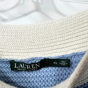 Lauren Ralph Lauren XL Sweater Blue White Striped Nautical Cotton Boat Neck 1354 thumbnail 6