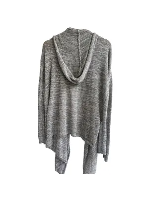 Abercrombie & Fitch Gray Open Front Hooded Cardigan Pockets XS/S thumbnail 5