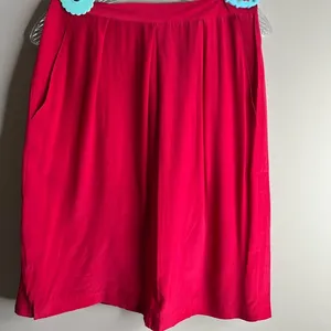 Lord & Taylor silk skirt Red Size 12 thumbnail 1
