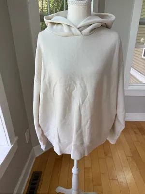 a new day Ivory Cream Pullover Hoodie Sweatshirt Size XL thumbnail 8