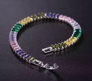 Women Rainbow Crystal Zirconia Bracelet thumbnail 3