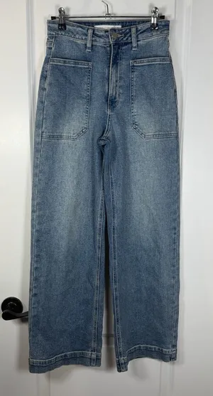 Altar'd State JBD by Just Black Denim The Patch Pocket Wide Leg Jeans Size 24 thumbnail 1