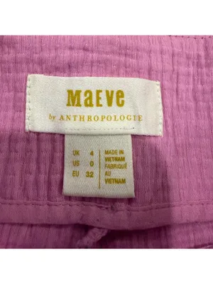 Maeve for Anthropologie Hot Pink Soft Cotton Wide-Leg Pants Women’s 0 thumbnail 2