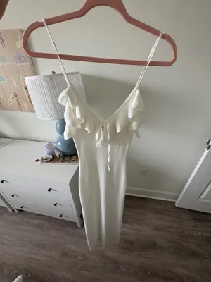 Ivory Sleeveless Knit Mermaid Maxi Dress thumbnail 2
