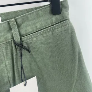 EVIDNT Pants Size 25 Cropped Chino Wide Leg High Waist NWT Green 100% Cotton thumbnail 11