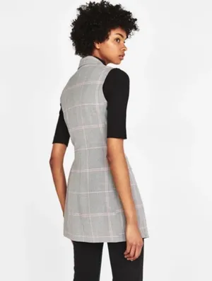 Bershka plaid trench vest thumbnail 9