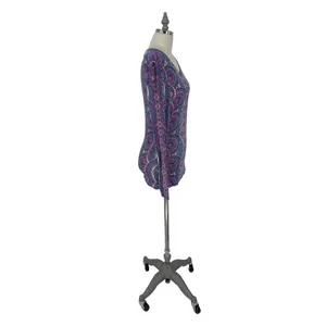 Philosophy Republic Clothing Women's Paisley Long Sleeve Lavender T-Shirt S‎ thumbnail 4