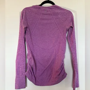 Athleta Vibrant Purple Long Sleeve Athletic Tee thumbnail 2