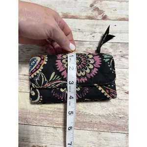 Vera Bradley Quilted Wallet Bandana Swirl Black thumbnail 5