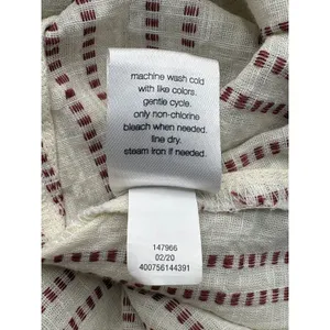 Elizabeth and James Blouse Womens Small‎ Ivory Burgundy Pintuck Peasant Top Boho thumbnail 9