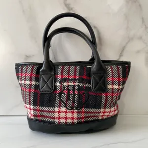 Mini Wool Plaid Monogram  Purse- Vintage thumbnail 1