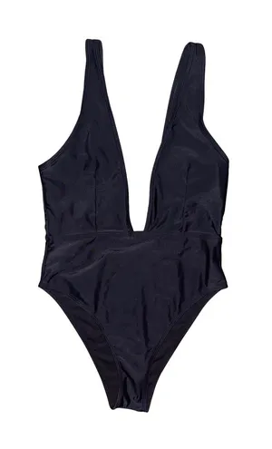 Black Plunge High Cut One Piece Swimsuit thumbnail 1