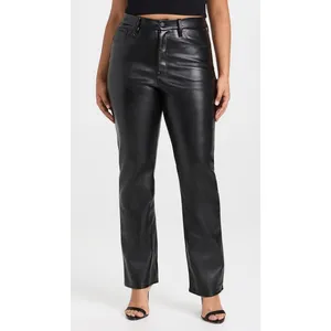 GOOD AMERICAN Faux Leather Good Icon Jeans in Black001 Size US 27 thumbnail 10