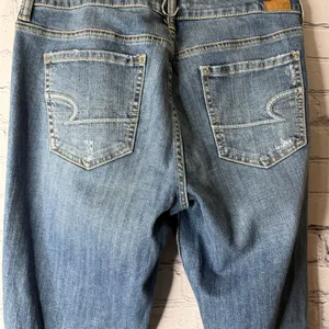 American Eagle 77 high rise flared leg jeans size 12 thumbnail 9