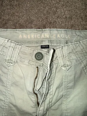 American Eagle light green-creme cargo pants thumbnail 4