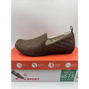 JSport Women's Casual Loafer Slip On Shoes Flats Faux Fur Lined Brown Size 7.5 thumbnail 13
