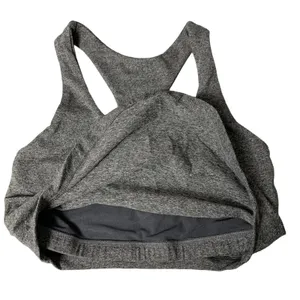 FIVE XS Gray Racerback Crop Tank Activewear Gym Yoga Fitness Top thumbnail 5