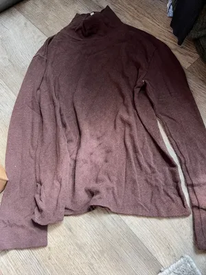 Reformation brown turtleneck sweater top small thumbnail 1