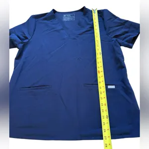 FIGS Casma Three Pocket Scrub Top Navy Blue Womens XL thumbnail 6