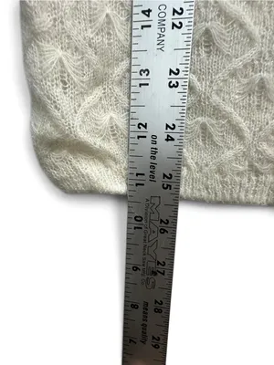 Zara Wool Alpaca Pointelle Knit Tank Top Women’s L White Sleeveless NWT thumbnail 8