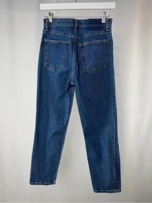 Abercrombie‎ & Fitch The Mom High Rise Jeans in Blue Denim Size 25 or 0 Short thumbnail 4