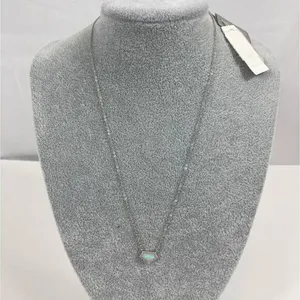 NWT Nordstrom Cubic Zirconia Stone Necklace Silver Chain thumbnail 2