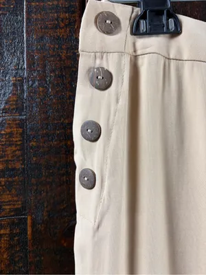 BCBGeneration BCBG Drapey High Waist Trousers in Sand NWT Small thumbnail 2