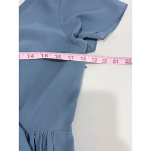 Revelry Maxi Dress Blue Chiffon Flutter Sleeve Wrap Gown Size 10 thumbnail 8