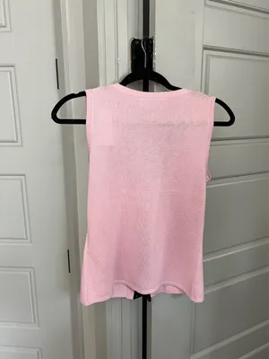 Abercrombie & Fitch V-Neck Cutaway Sweater Vest, XS, Light Pink NWT thumbnail 4