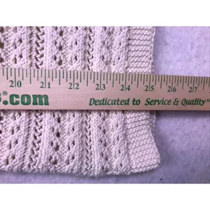 Banana Republic Organic Cotton Sweater Tank Womens‎ Small Cream Crochet Knit thumbnail 3