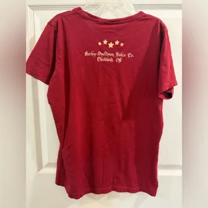 Harley-Davidson Red Crewneck Tee with Classic Bar & Shield Logo thumbnail 5