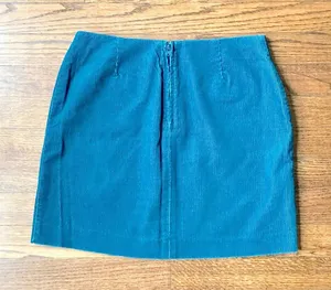 Old Navy Teal Blue Courdory Short Skirt Sz 1 thumbnail 1