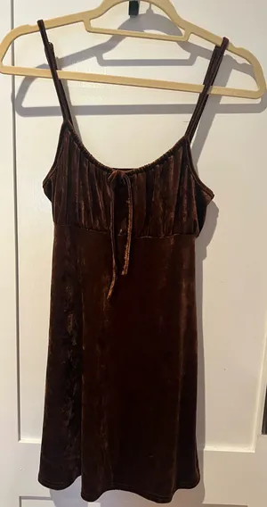 RSQ Crushed velvet spaghetti strap dress thumbnail 1