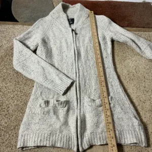 Sherpa Adventure Gear Merino Alpaca Zip Cardigan Women S Grey Long Shawl Sweater thumbnail 6