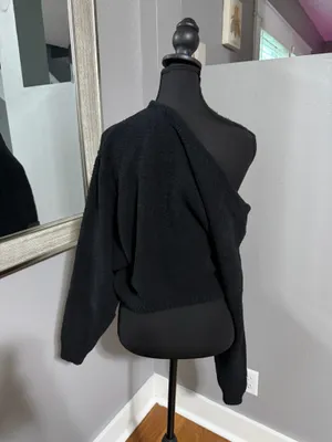 UGG Novalie Slouchy Crop Cozy Soft Cabin-core Sweater Black Size M/L. thumbnail 6
