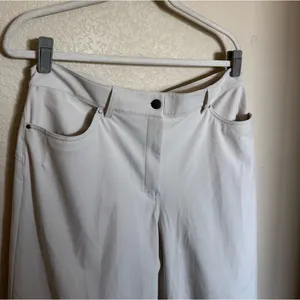 Lululemon City Sleek 5 Pocket Wide Leg HR 7/8 Pant‎ Sz 32 White Opal Plus Size thumbnail 3