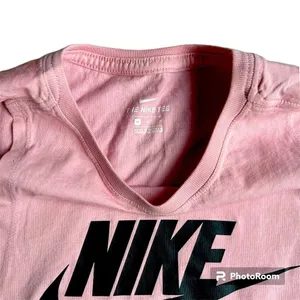 NIKE Blush Pink Sleeveless Logo Tee thumbnail 3