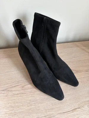 Steve Madden Black Suede Boots Ankle thumbnail 3