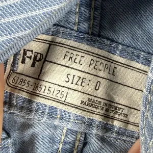 Free People Hickory Stripe Denim Overall Mini Dress Blue White Pinstripe Size 0 thumbnail 2