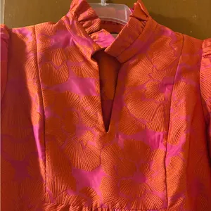 NWT Tuckernuck Palmerston Dress in Red Fil Coupe thumbnail 8