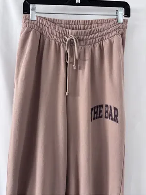 THE BAR Sweatpants Women’s Size M Brown Joggers 100% Cotton Made in USA thumbnail 4