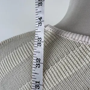 Free People We The Free Ivory Sheer Stripe Asymmetrical Tunic XS thumbnail 7