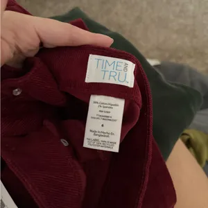 Burgundy Corduroy Midi Skirt thumbnail 3