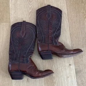 Dan Post Boots Western Cowboy Size US5 Brown thumbnail 1