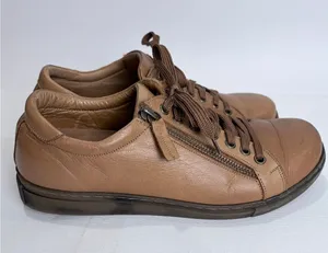 Andrea Conti Brown‎ Leather Lace-Up Comfort Shoes Minimalist Euro Casual 40 thumbnail 1