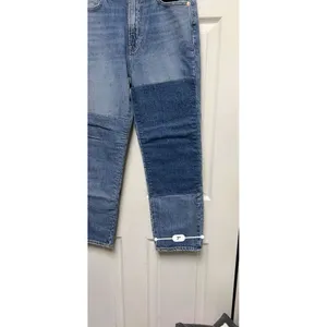 Gap Cheeky Straight Patchwork Jeans Womens 8/29 Blue‎ High Rise Colorblock Denim thumbnail 5