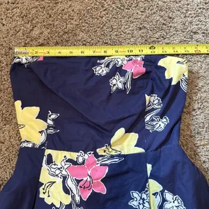 Lilly Pulitzer Strapless Fit Flare Dress Lady Loves Flowers Sz 10 Preppy Resort thumbnail 4